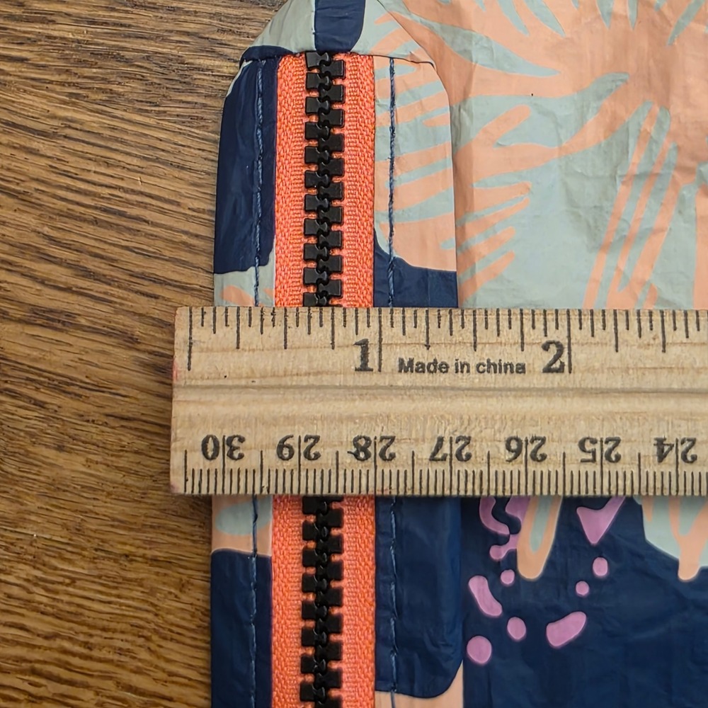 Aloha Collection Splash Proof Pouch Samudra Pape'ete Navy Peach Hibiscus Bag - Picture 9 of 9